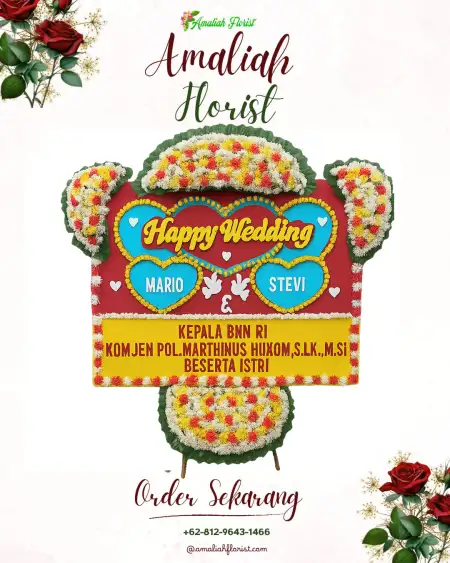 Papan Bunga Pernikahan Banai